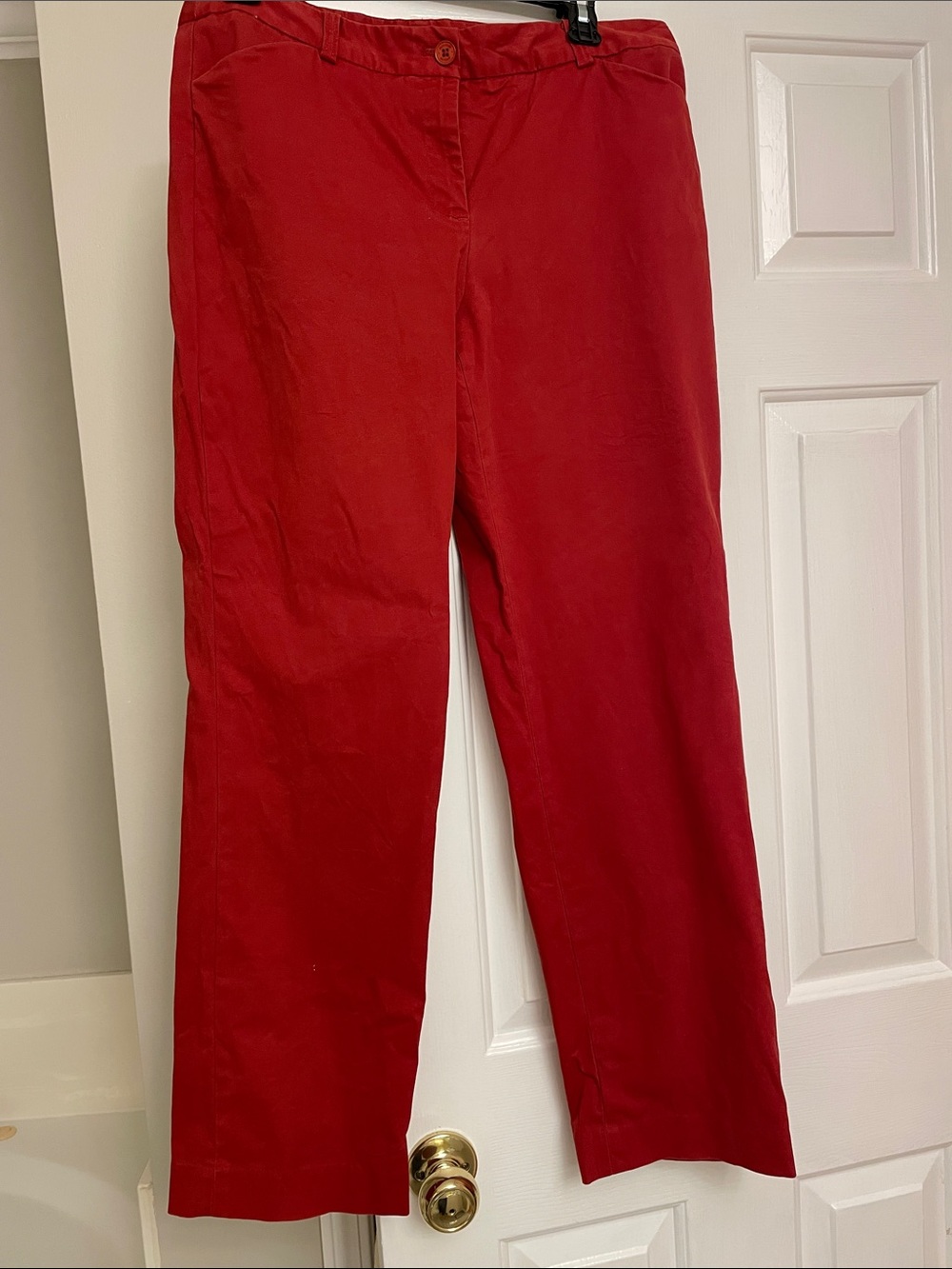 Jones New York Signature Stretch Rust Straight-Leg Casual Pants